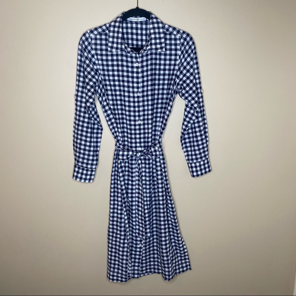 Signature Collection Linen Cotton Shirt Dress Midi